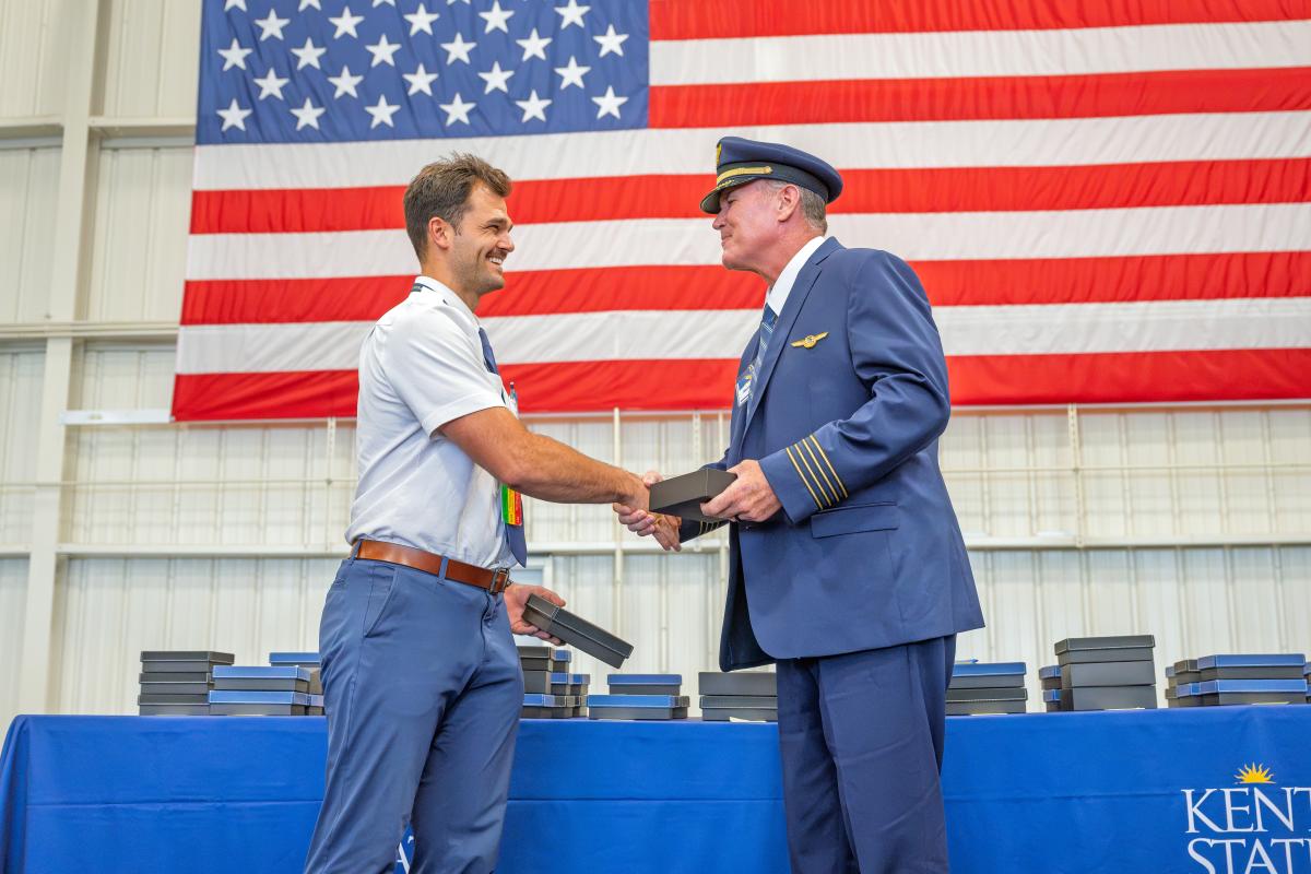 Certified Flight Instructor Joshua Hummer received his wings from his cousin, Alumni Matthew Brait, ’94.