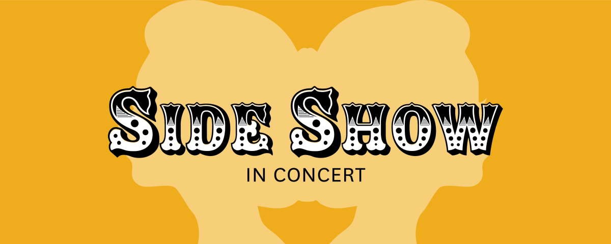 Side SHow in concert logo over a silhouette of two womens faces