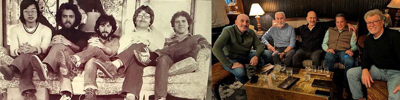 Jeff Yaw, ’79, Craig Stoltz, ’80, Bill Lyng, ’79, and Jim Sollisch, ’80, M.A. ’82