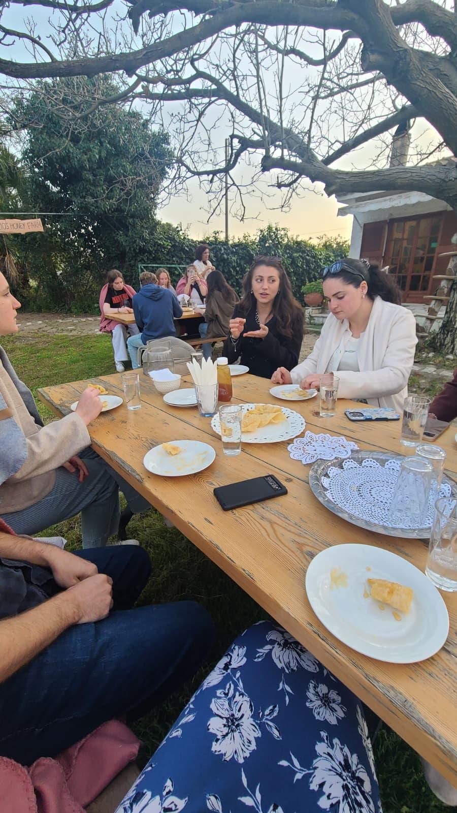 A Greek honey farm was one of the business tours included in spring break course.