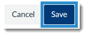 Canvas Page: Save button