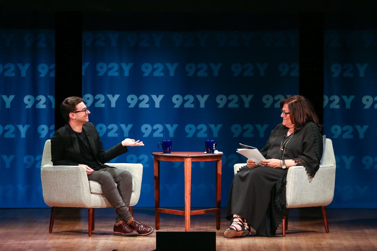 Fern Mallis is the 2026 inductee into the School of Fashion Hall of Fame. She is seen here interviewing designer Christian Siriano.