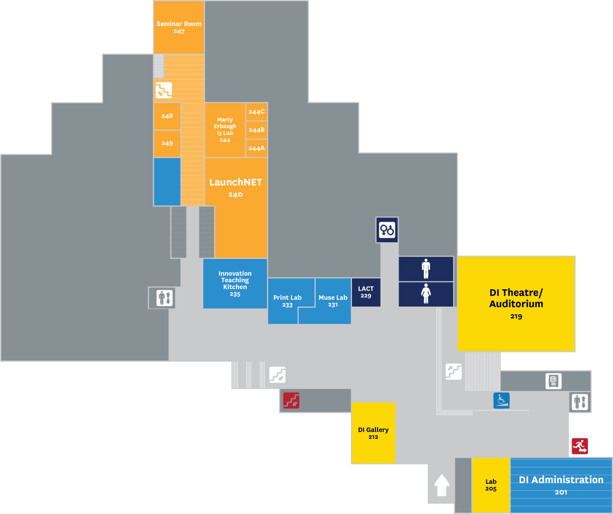 DI Hub 2nd Floor Map
