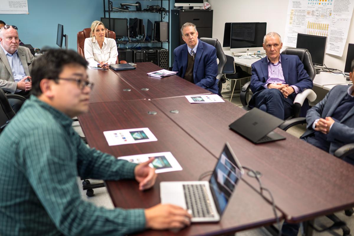 State Rep. Heidi Workman attends a briefing on the Kent Campus in April 2026