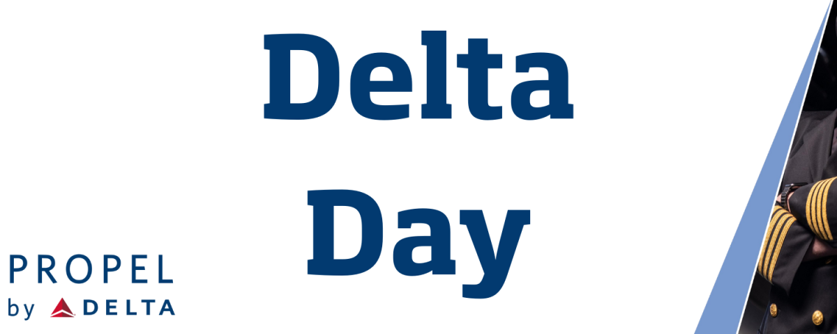 Delta Day title with small logo for "Propel by Delta"