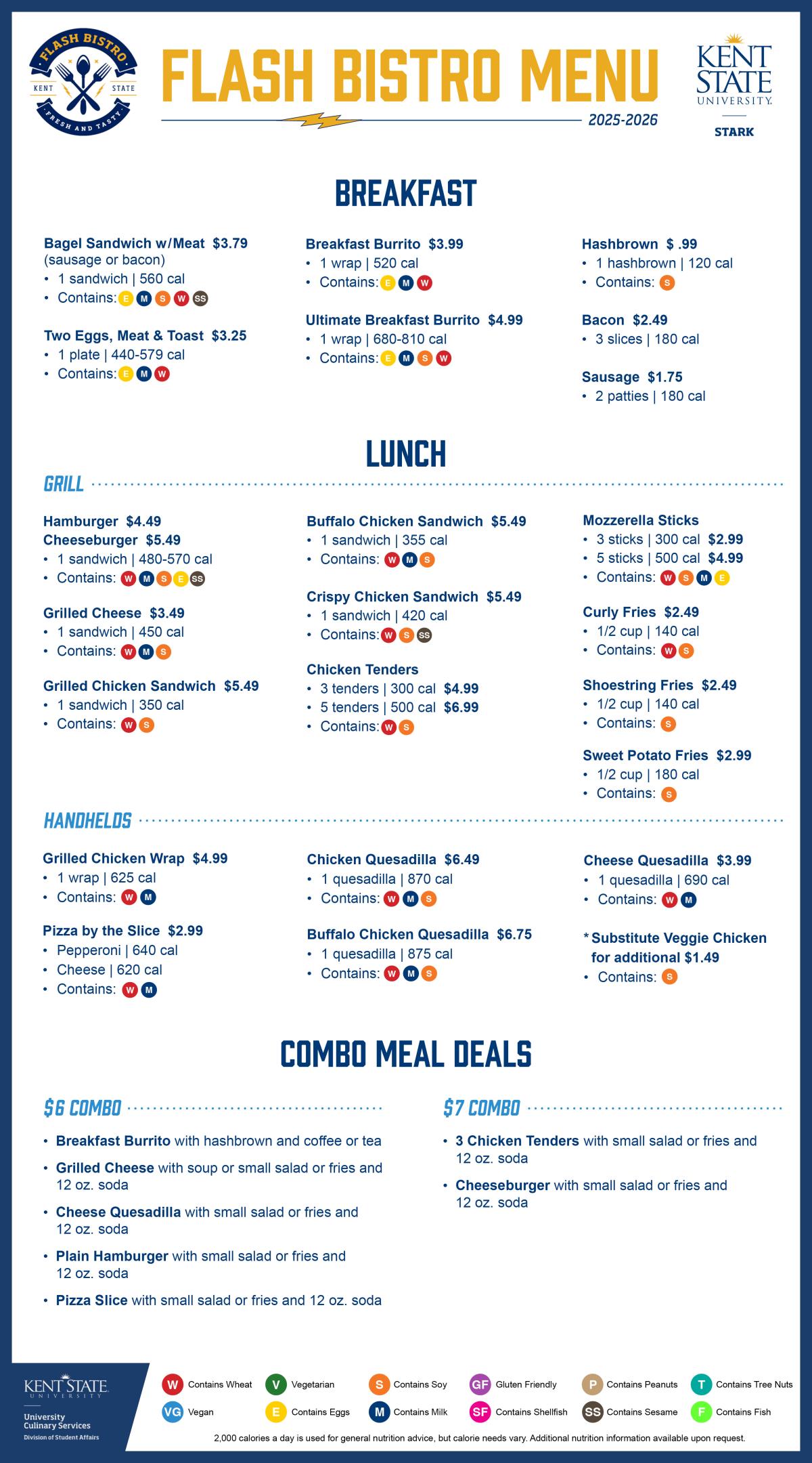 Stark Campus Flash Bistro menu image