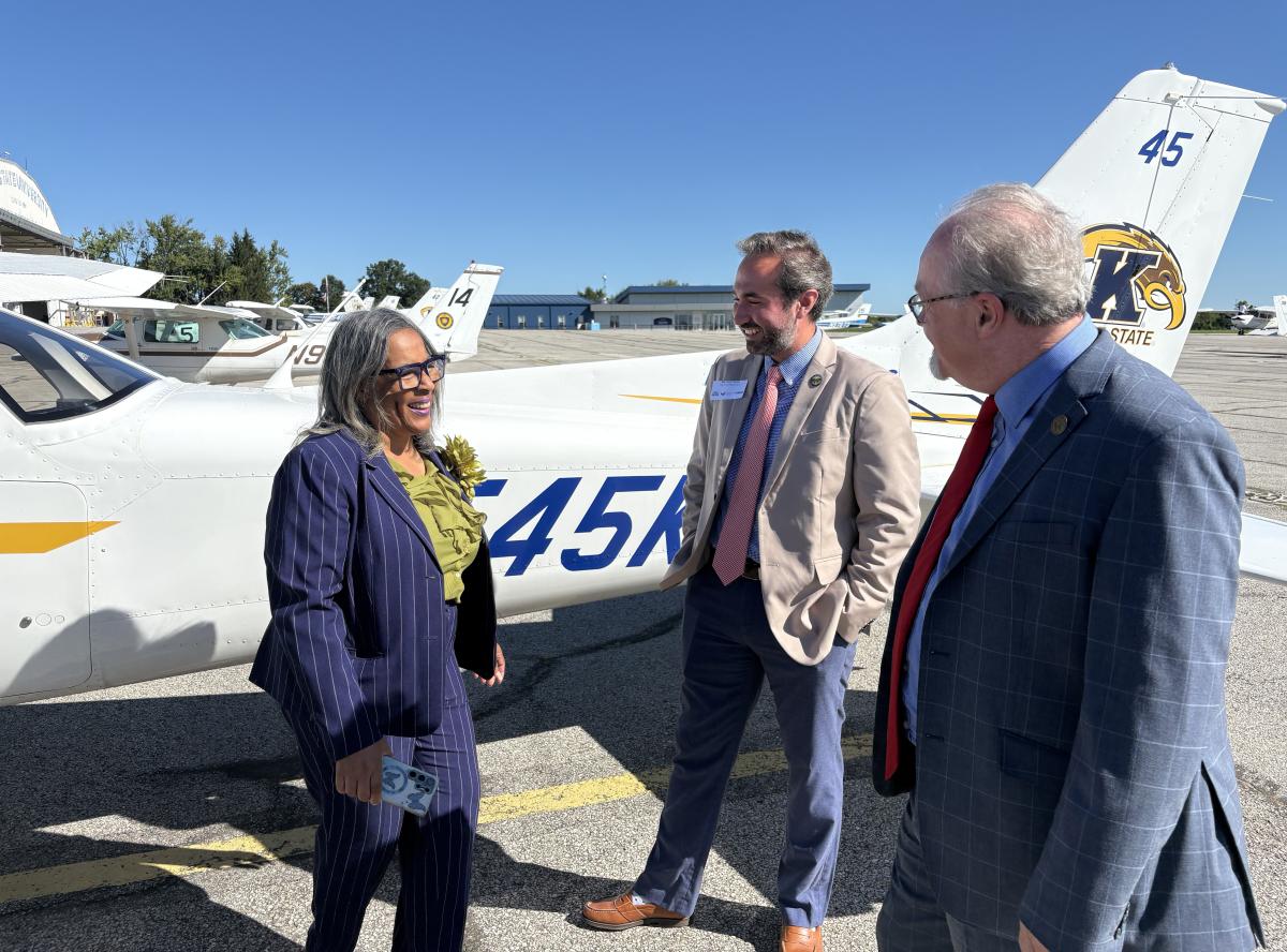 Ohio state leaders tour the Kent State Airport September 2026