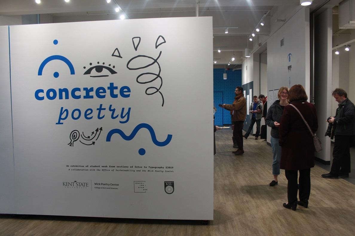 Gallery shot of Concrete Poetry Gallery Opening