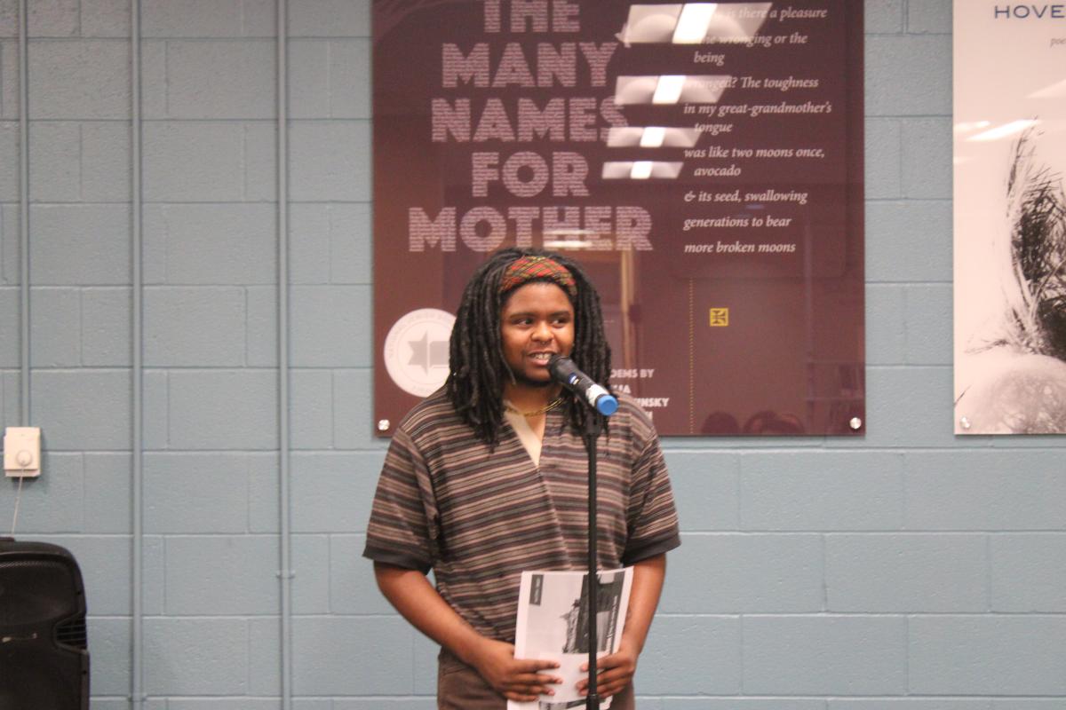 Poet Sergio Roper reads at Celebrating Our Own