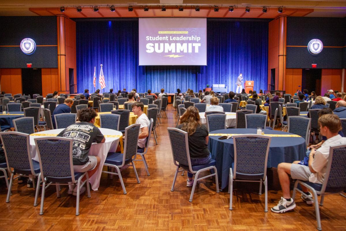 Kent Student Center ballroom during the 2026 Student Leadership Summit.