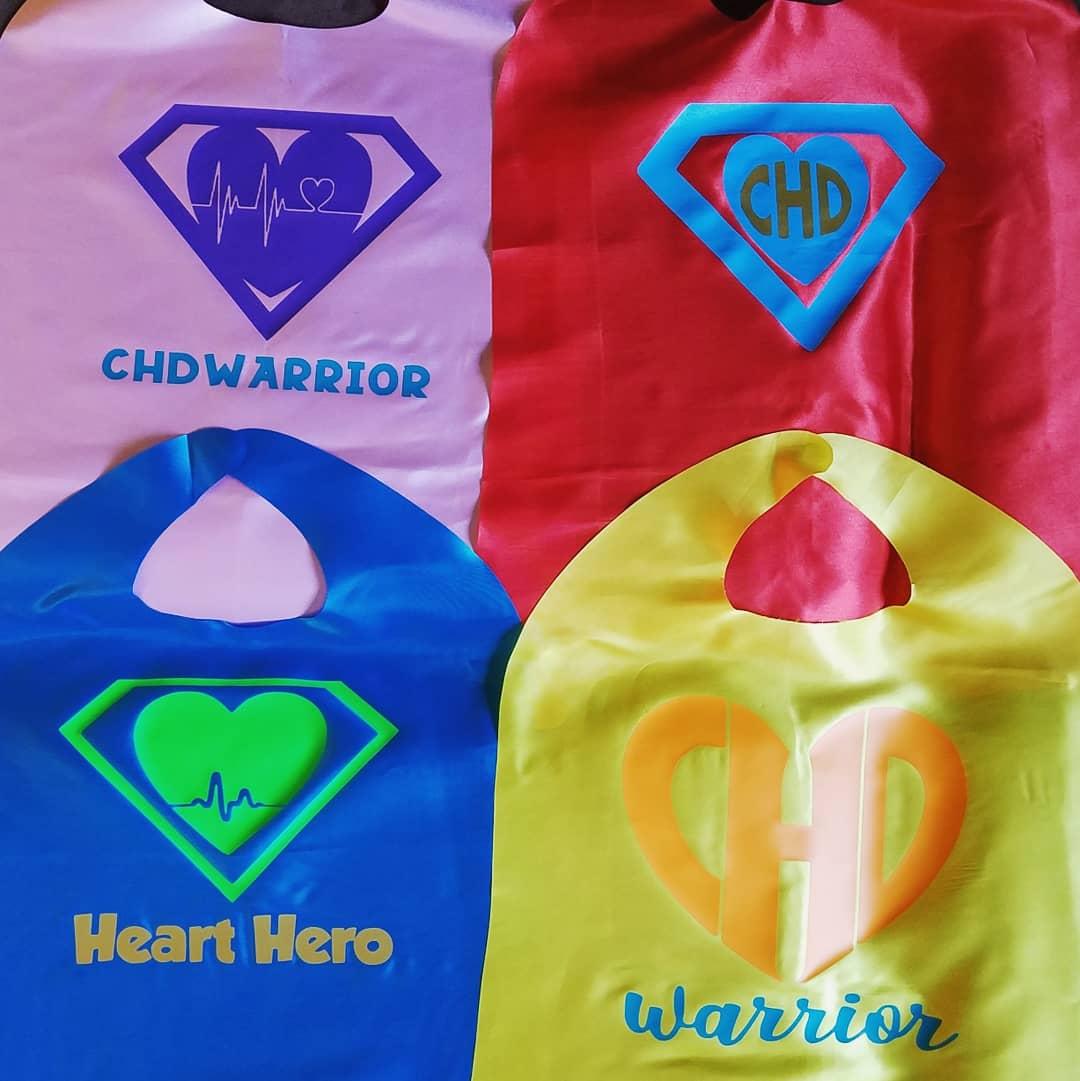 Photo of the capes that were made by the alumni for Alumni Day of Service (at home)
