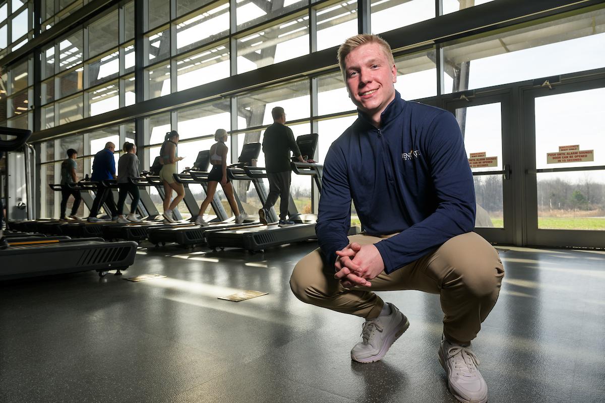 ����ɫ��ҹ University student Jaden Hacking plans to enroll at ����ɫ��ҹ University's College of Podiatric Medicine after earning his bachelor's degree in exercise science from the university. (Photo credit: Rami Daud)