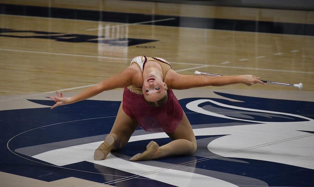 Jasmine McCulley competing in twirling competition