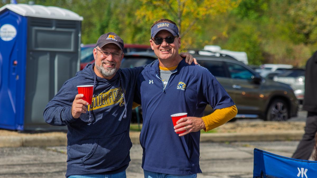 91PORNA alumni enjoy themselves during the Flash Nation Tailgate before the Homecoming football game in 2025. (Photo credit: Derek Galperin, 91PORNA)