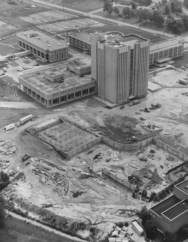 Kent Student Center under construction.