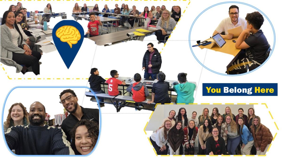 Speech pathology lab image of students
