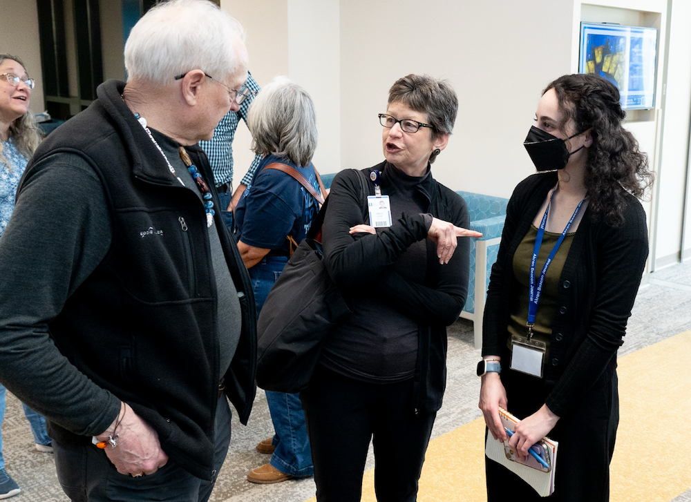 Lauren Cohen, journalism major working an event