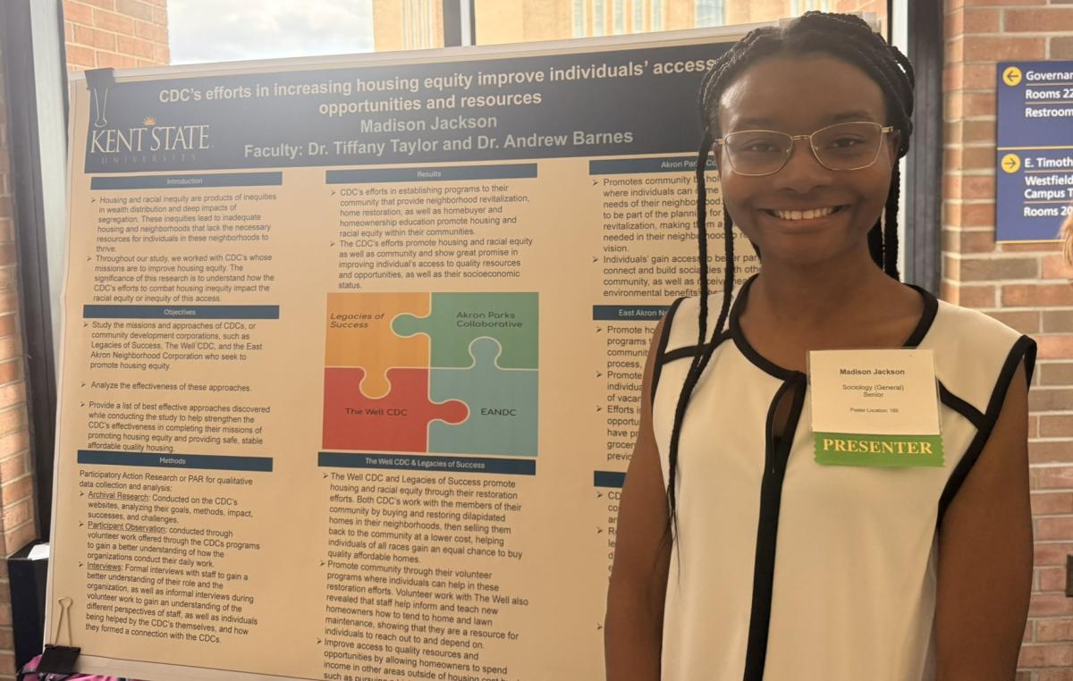 Sociology major Madison Jackson was a first place winner in the Undergraduate Symposium for Research, Scholarship and Creative Endeavors