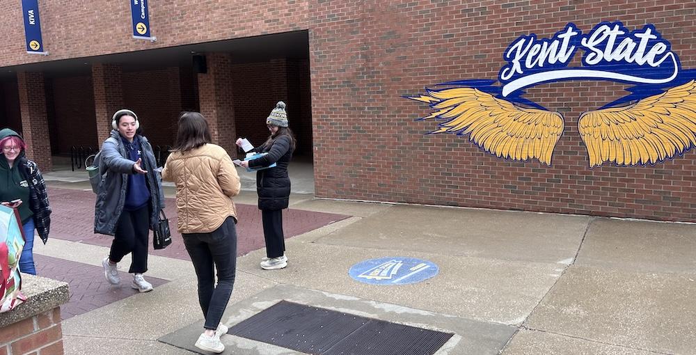 I Heart Travel Week Meet and Greet outside Student Center