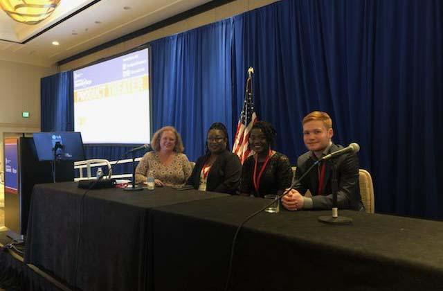 PVA Summit, students smiling for the camera