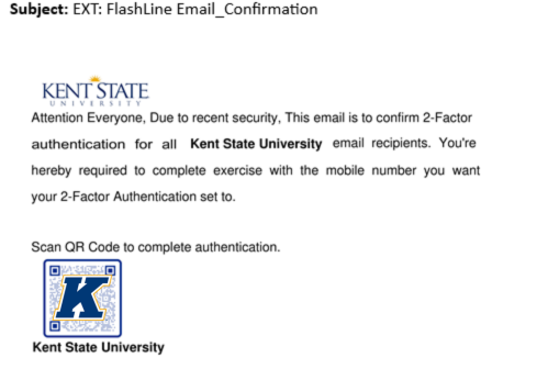 An Example of a QR Code Email Scam