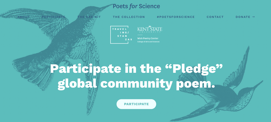 Participate in the "Pledge" global community poem. 