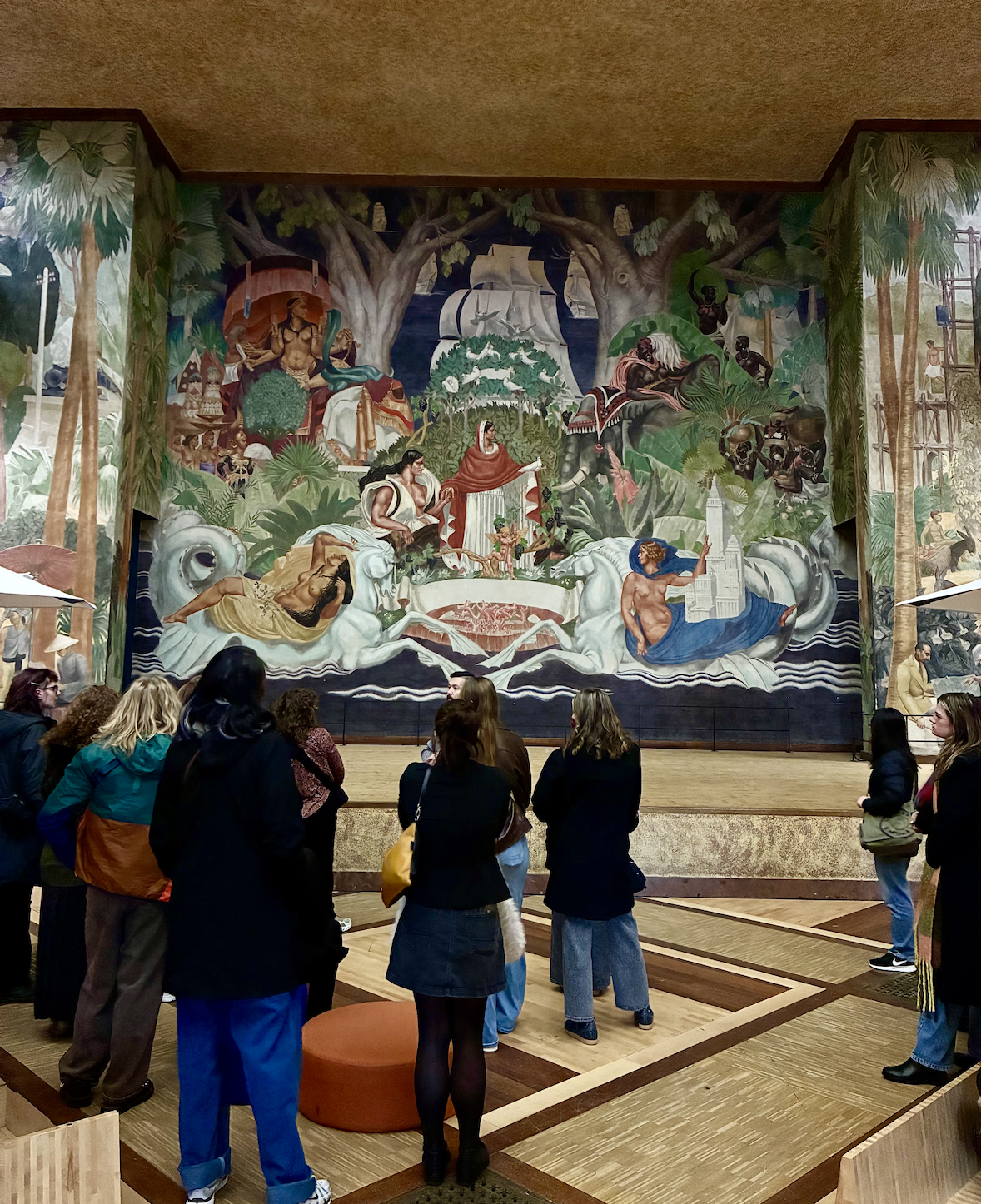 Large piece of art in one of the museums they visited.