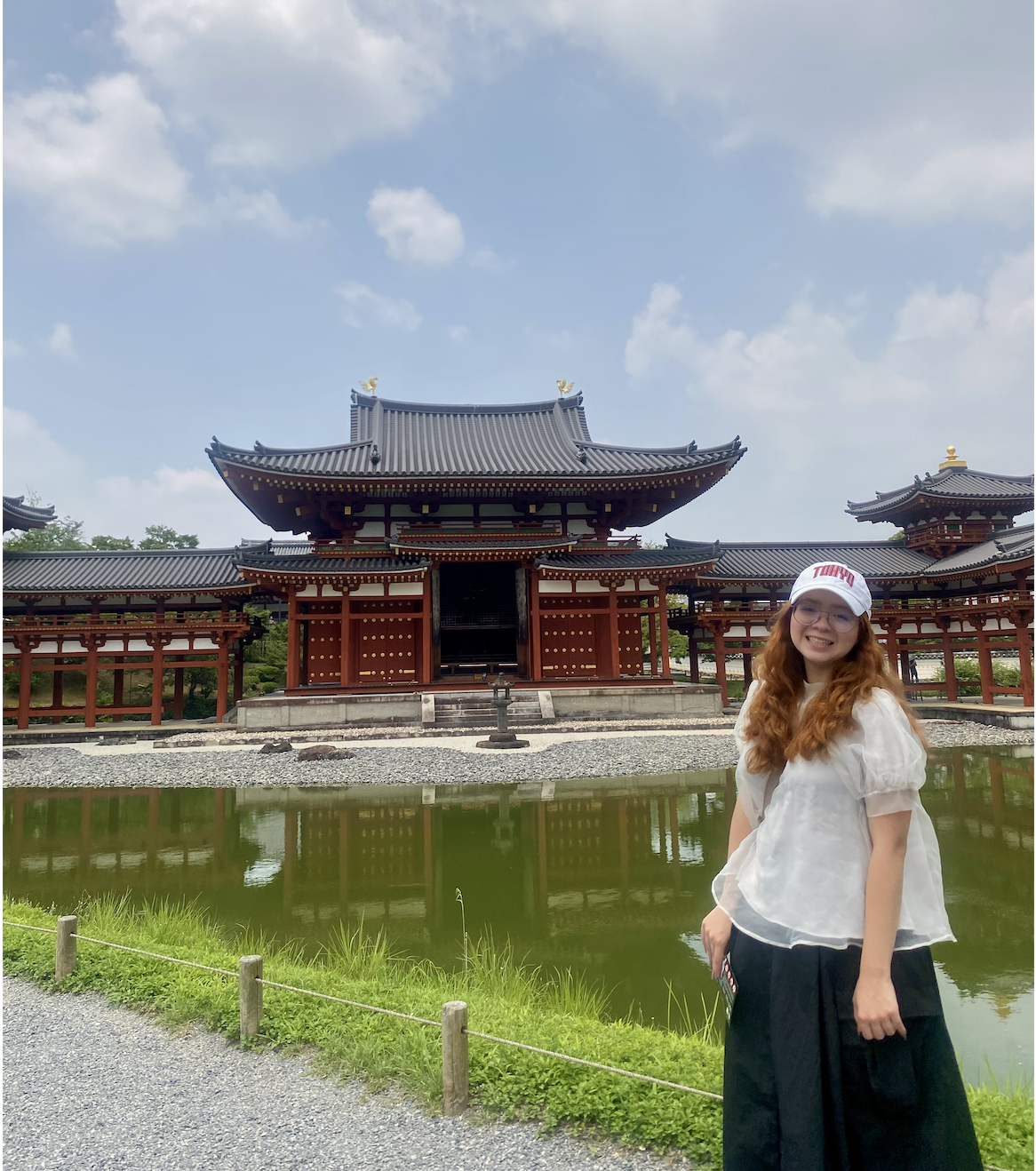Ana Ligia at a temple in Japan.