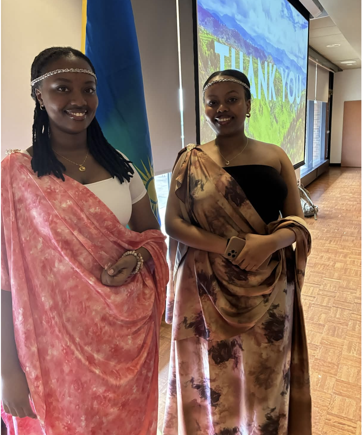 Ruth and Maylis after presenting at the cultural cafe.