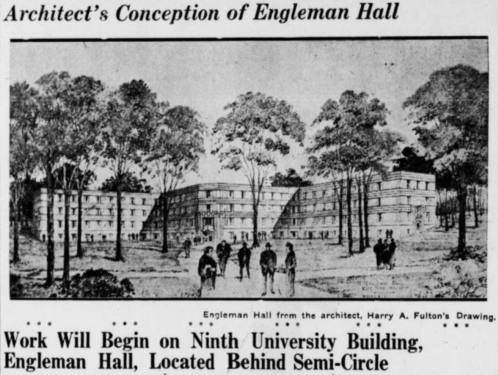 Architect's Sketch of Engleman Hall.