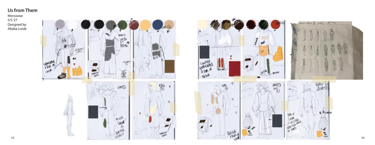 Part of an award-winning fashion design portfolio by Ababa Lorde.