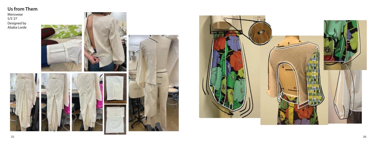 Part of an award-winning fashion design portfolio by Ababa Lorde.