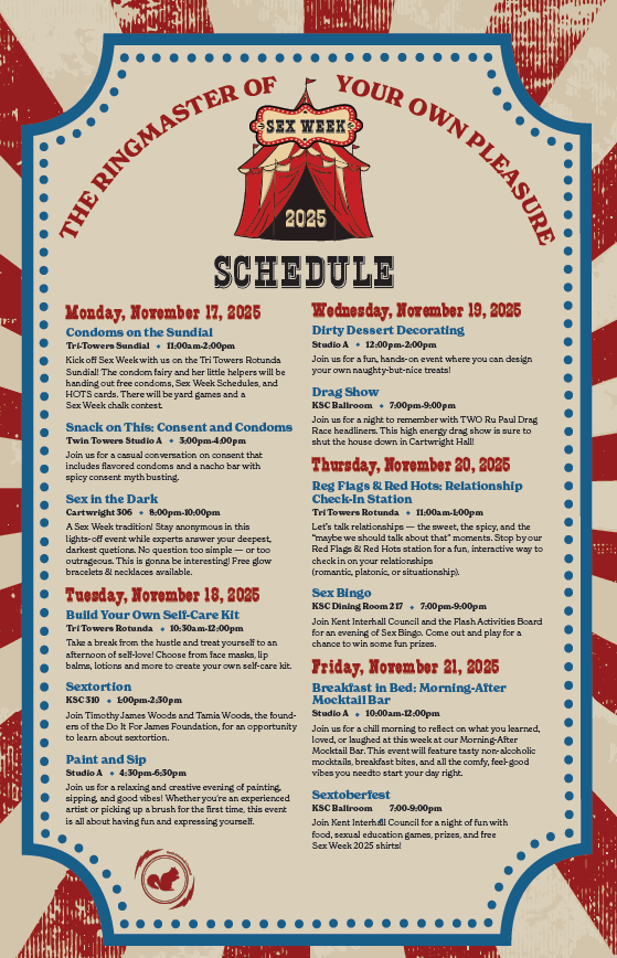 KIC Sex Week 2025 Schedule of Events