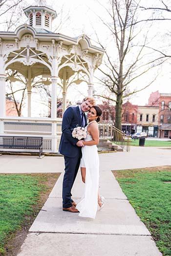 Spencer and Brittany Smith on their wedding day