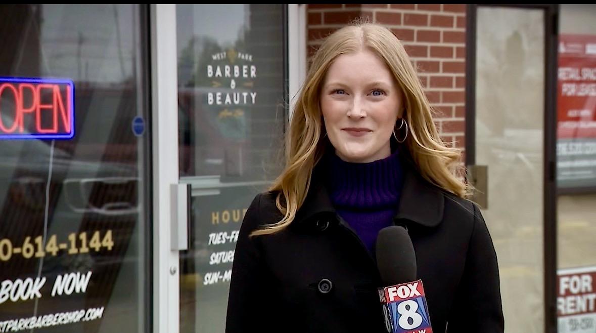 Sydney Brown interns at FOX8 in Cleveland Spring 2026
