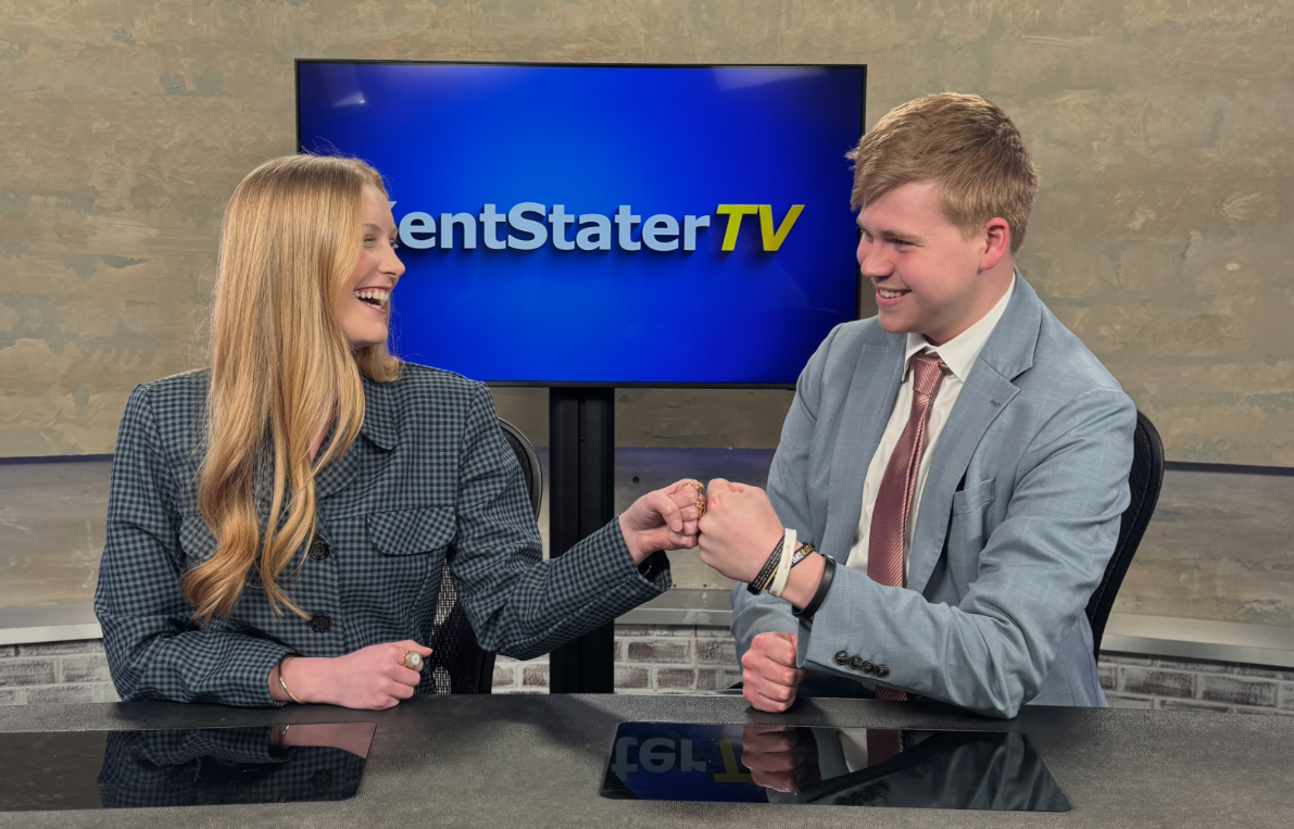 Sydney Brown (left) takes part in Student Media with KSTV