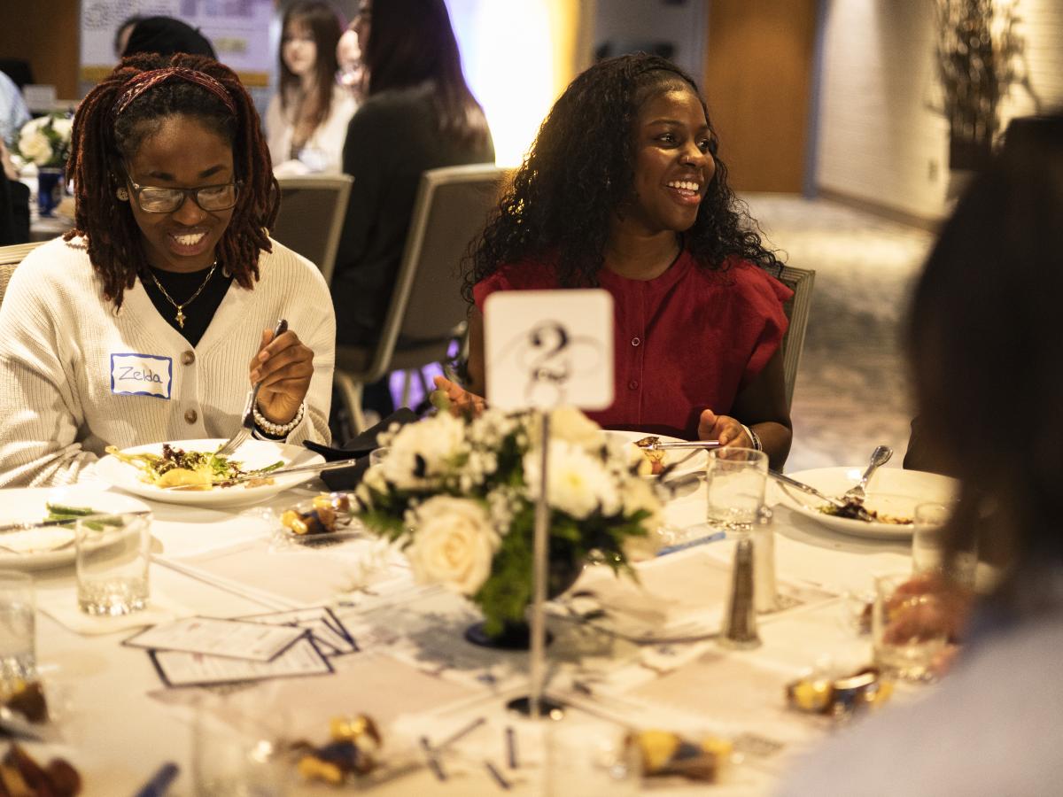 Table discussion at "Dinner with Friends."