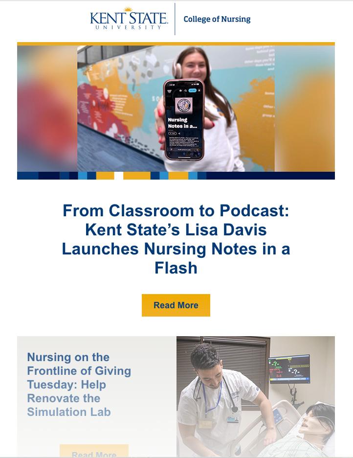 Screenshot of the fall 2025 Touch Point online magazine.