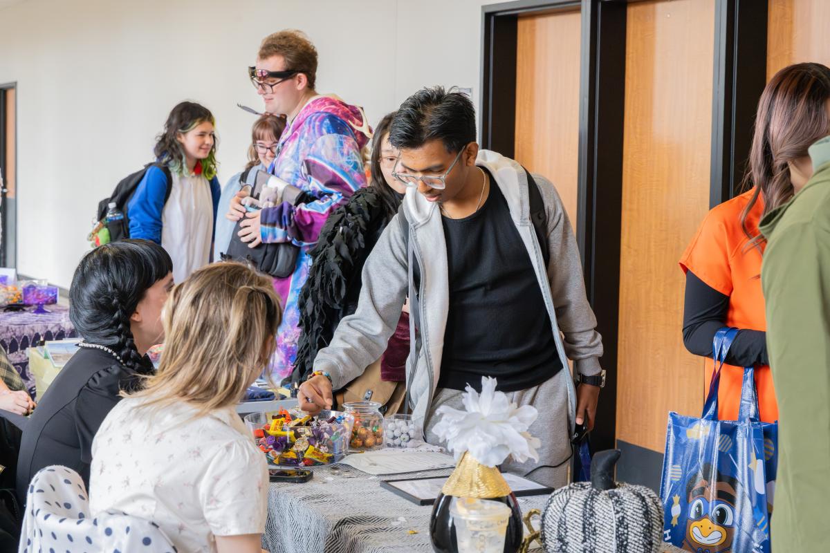 Student getting a free item