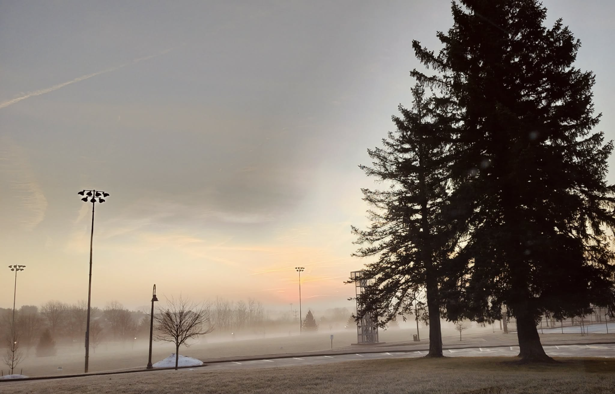 Sunrise near Student Recreation Fields by Elizabeth Kudravy.