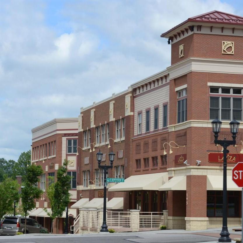 The city of Kent downtown area/buildings