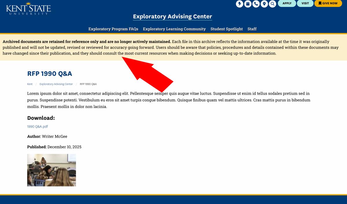 File Archive Message
