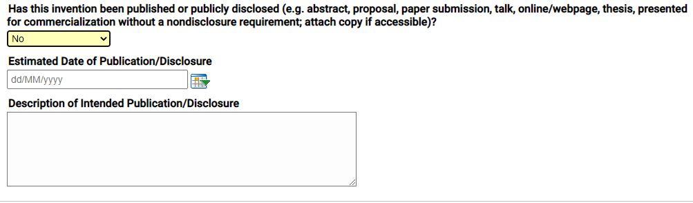 The previous and future disclosure fields