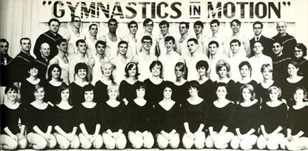 Ganim with her teammates (second row, 4th from the left). 1968 Chestnut Burr