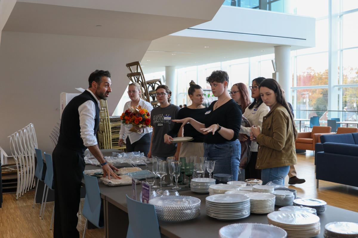 Students choosing accessories - HEM Design Challenge 2025