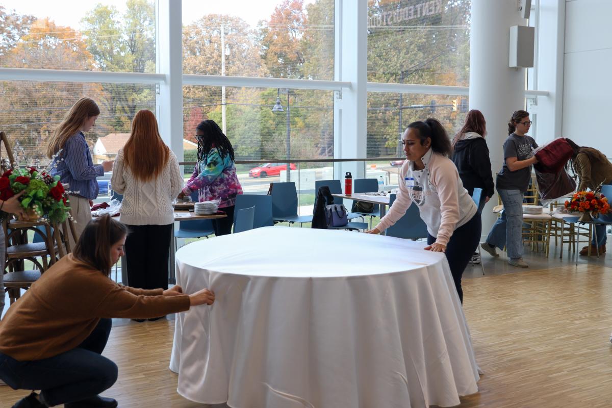 Placing the tablecloth - HEM Design Challenge 2025