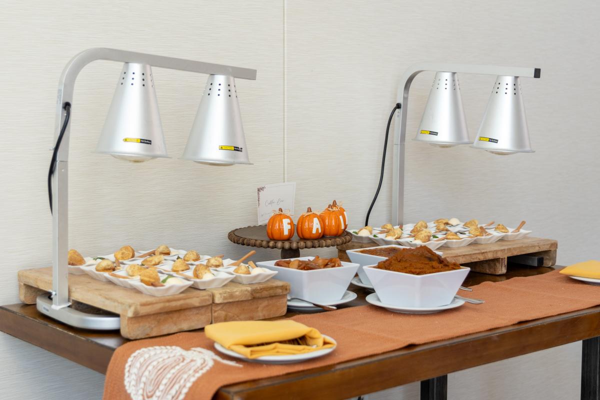 One of the serving stations for the reception. 