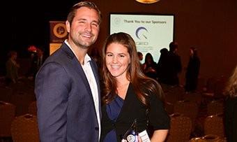 Kira S. Kittoe-Krivosh, '05 and her husband, Ryan Krivosh, '06 at the Cleveland Professional 20/30 Club Awards Ceremony on March 11, 2016 