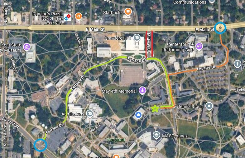 midway drive closure map