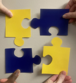 poster image for burnout event, puzzle pieces